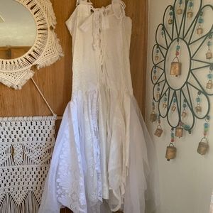 Upcycled bohemian wedding dress